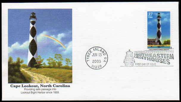 3787 - 3791 / 37c Southeastern Lighthouses Set of 5 Fleetwood 2003 First Day Covers