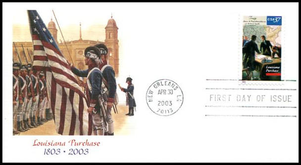 3782 / 37c Louisiana Purchase PSA 2003 Fleetwood FDC