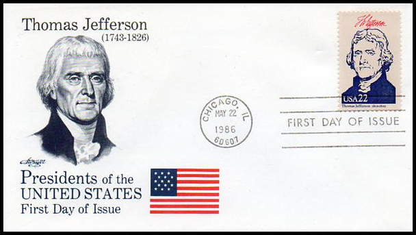 2216 - 2219 a - i / 22c Presidents Ameripex '86 Set of 36 Artmaster FDCs