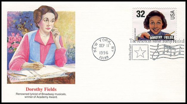 3100 - 3103 / 32c Songwriters : American Music Series Set of 4 Fleetwood 1996 First Day Covers