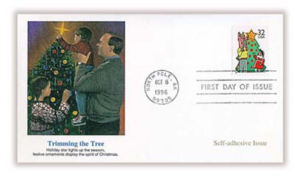 3113 - 3116 / 32c Christmas Family Scenes PSA : Christmas Series 1996 Set of 4 Fleetwood First Day Covers