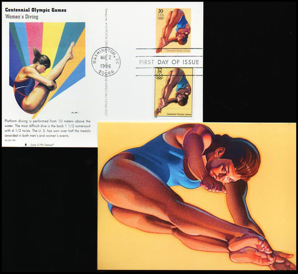 UX242 - UX261 / 3068 a-t / 20c + 32c Atlanta '96 Summer Olympics Set of 20 Fleetwood 1996 Combo Postal Cards FDCs