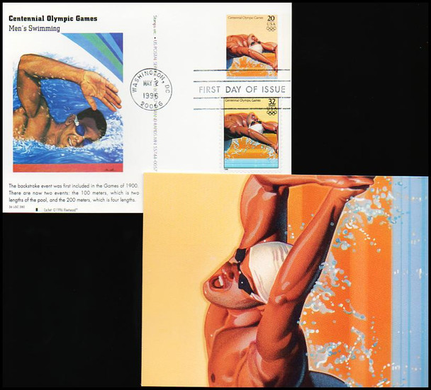 UX242 - UX261 / 3068 a-t / 20c + 32c Atlanta '96 Summer Olympics Set of 20 Fleetwood 1996 Combo Postal Cards FDCs