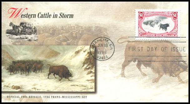 3209a - i / 1c - $2 Trans-Mississippi Centennial Reissue Set of 9 Fleetwood 1998 FDCs