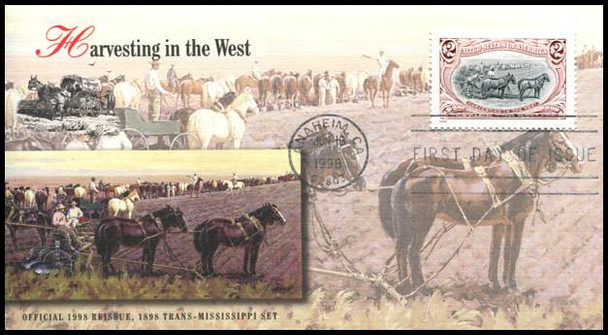 3209a - i / 1c - $2 Trans-Mississippi Centennial Reissue Set of 9 Fleetwood 1998 FDCs