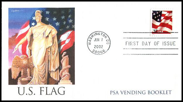 3630 - 3636 / 37c U.S. Flag Set of 8 Fleetwood 2002 First Day Covers