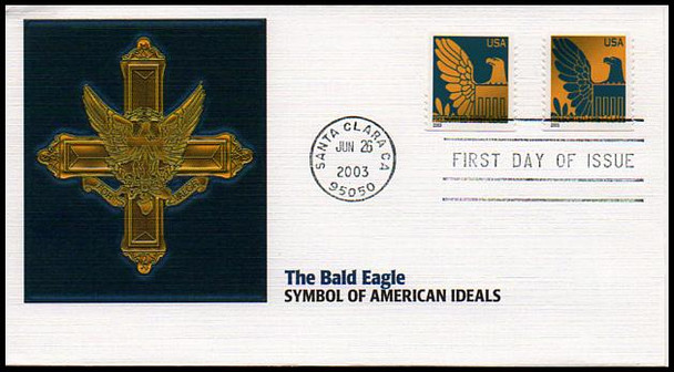 3792 - 3801 / Non-Denominated (25c) Presorted Eagle PSA Coil Set of 10 Fleetwood 2003 First Day Covers