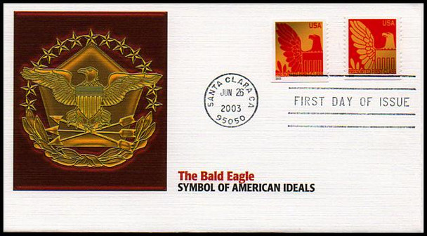 3792 - 3801 / Non-Denominated (25c) Presorted Eagle PSA Coil Set of 10 Fleetwood 2003 First Day Covers