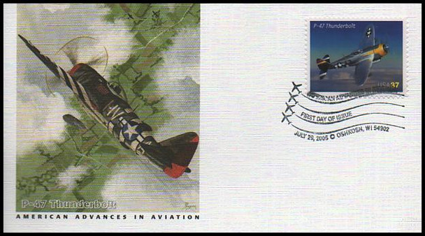 3916 - 3925 / 37c Advances in Aviation ( Oshkosh, WI Postmark ) Set of 10 Fleetwood 2005 First Day Covers