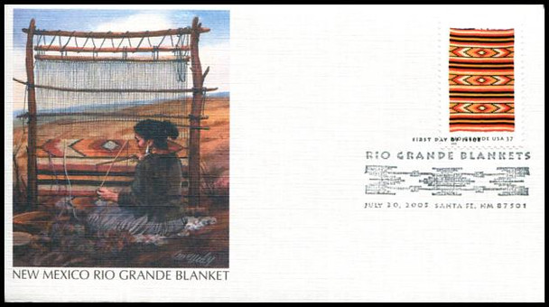 3926 - 3929 / 37c Rio Grande Blankets : American Treasures Series Set of 4 Fleetwood 2005 First Day Covers