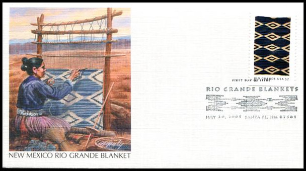 3926 - 3929 / 37c Rio Grande Blankets : American Treasures Series Set of 4 Fleetwood 2005 First Day Covers