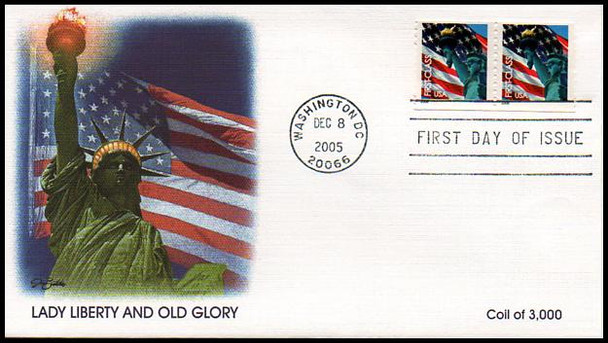 3965 - 3975 / 39c Non-Denomited Lady Liberty and Old Glory Set of 7 Fleetwood 2005 FDCs