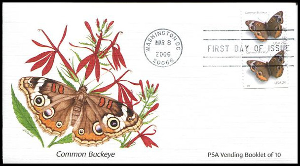 4000 - 4002 / 39c Common Buckeye Set of 5 Fleetwood 2006 FDCs