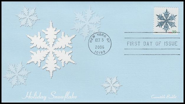 4105 - 4108 / 39c Snowflakes Convertible Booklet Singles : Holiday Celebration Series Set of 4 Fleetwood 2006 FDCs
