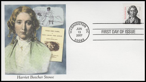 3430 / 75c Harriet Beecher Stowe : Distinguished Americans Series 2007 Fleetwood FDC