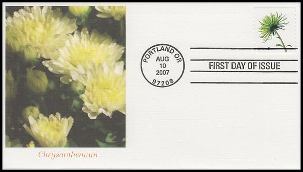 4166 - 4175 / 41c Beautiful Blooms Coil Singles Set of 10 Fleetwood 2007 FDCs