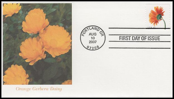 4166 - 4175 / 41c Beautiful Blooms Coil Singles Set of 10 Fleetwood 2007 FDCs