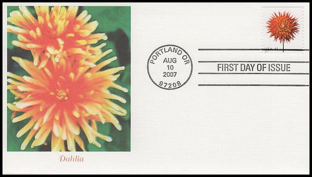 4176 - 4185 / 41c Beautiful Blooms Booklet Singles Set of 10 Fleetwood 2007 FDCs