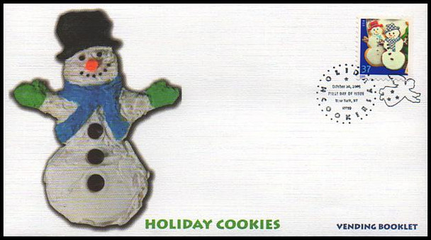 3957 - 3960 / 37c Holiday Cookies New York, NY Postmark Vending Booklet Singles Set of 4 Fleetwood 2005 FDCs