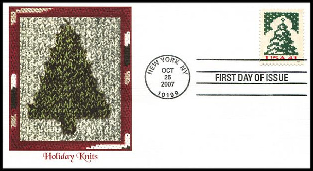 4207 - 4210 / 41c Holiday Knits : Holiday Celebration Series Sheet Issue Set of 4 Fleetwood 2007 FDCs