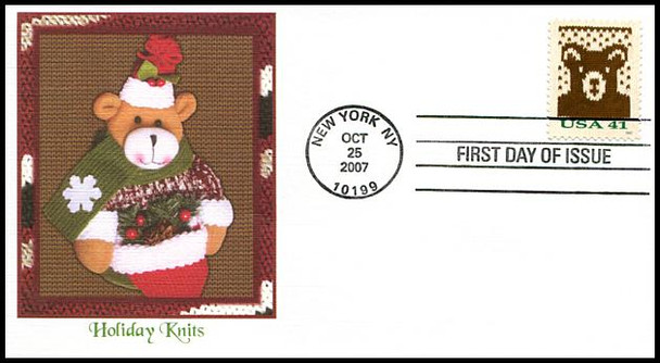 4207 - 4210 / 41c Holiday Knits : Holiday Celebration Series Sheet Issue Set of 4 Fleetwood 2007 FDCs