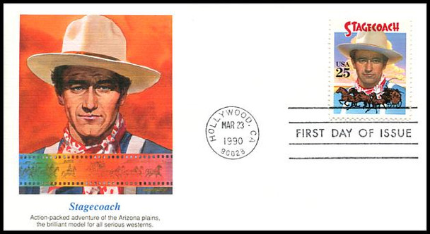 2445 - 2448 / 25c Classic Films Set of 4 Fleetwood 1990 First Day Covers