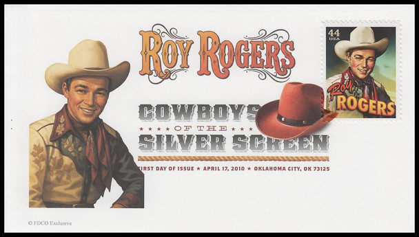 4446 - 4449 / 44c Cowboys of the Silver Screen Set of 4 Digital Color Postmark (DCP) FDCO Exclusive 2010 FDCs