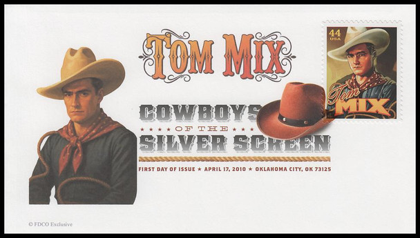 4446 - 4449 / 44c Cowboys of the Silver Screen Set of 4 Digital Color Postmark (DCP) FDCO Exclusive 2010 FDCs