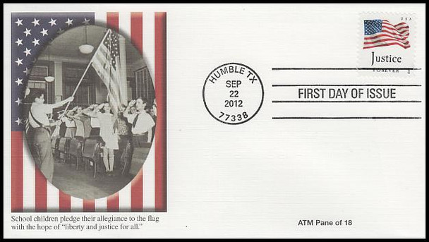 4706 - 4709 / 45c Four Flags ATM Booklet Singles Set of 4 Fleetwood 2012 FDCs