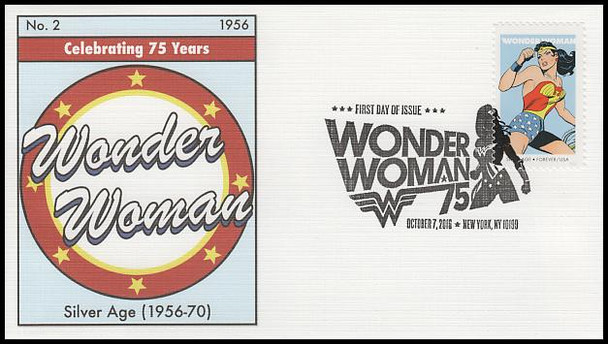 5149 - 5152 / 47c Wonder Woman Set of 4 Fleetwood 2016 FDCs