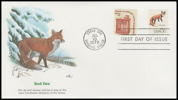 1757a - h / 13c CAPEX Wildlife Set of 8 Fleetwood 1978 First Day Covers