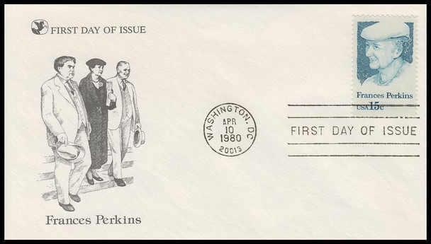 1821 / 15c Frances Perkins 1980 Reader's Digest FDC