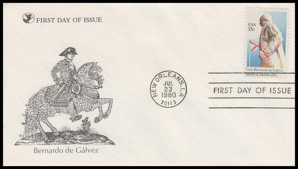 1826 / 15c General Bernardo de Galvez 1980 Reader's Digest FDC