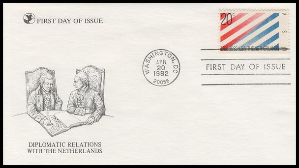 2003 / 20c U.S. & Netherlands Relations : Netherlands Treaty 1982 Reader's Digest FDC