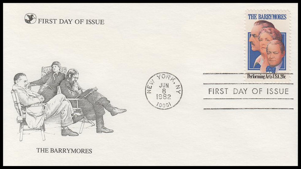 2012 / 20c The Barrymores 1982 Reader's Digest First Day Cover