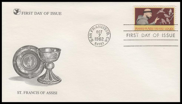 2023 / 20c St. Francis of Assisi 1982 Reader's Digest FDC