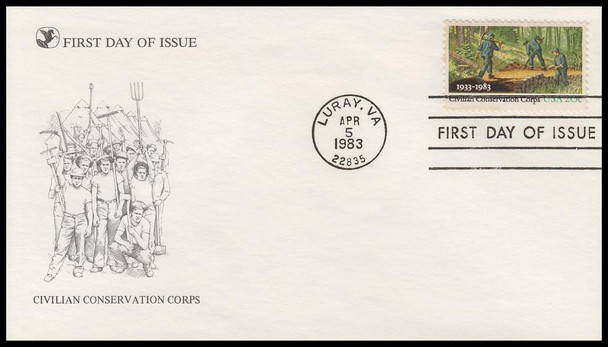 2037 / 20c Civilian Conservation Corps : 50th Anniversary 1983 Reader's Digest FDC