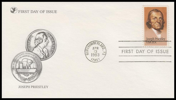 2038 / 20c Joseph Priestley : Discoverer of Oxygen 1983 Reader's Digest FDC