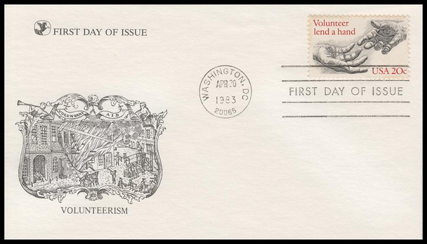 2039 / 20c Voluntarism : Volunteer "Lend a Hand" 1983 Reader's Digest FDC