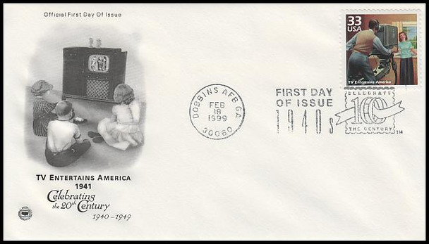 3186a-o 33c Celebrate The Century (CTC) 1940s Set of 15 PCS 1999 First Day Covers