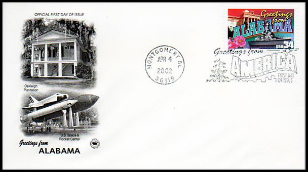 3561 - 3610 / 34c Greetings From America State Capitol Postmarks Set of 50 Postal Commemorative Society 2002 First Day Covers