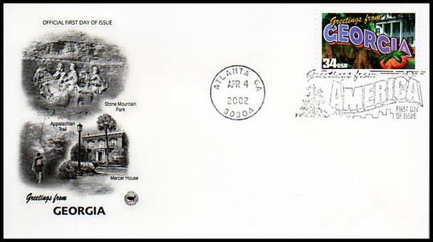 3561 - 3610 / 34c Greetings From America State Capitol Postmarks Set of 50 Postal Commemorative Society 2002 First Day Covers