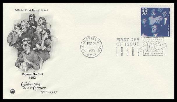 3187a-o / 33c Celebrate The Century ( CTC ) 1950s Set of 15 PCS 1999 First Day Covers