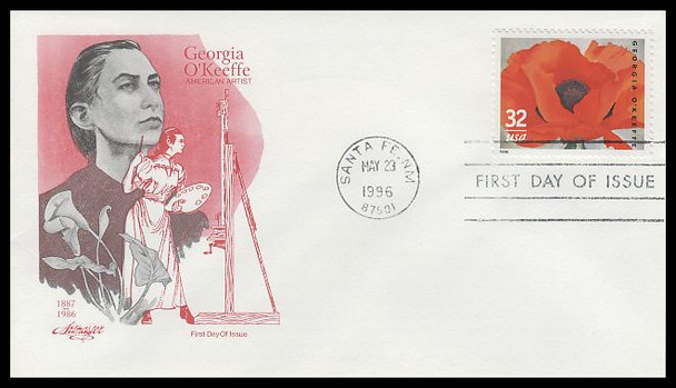 3069 / 32c Georgia O’Keeffe Artmaster 1996 First Day Cover