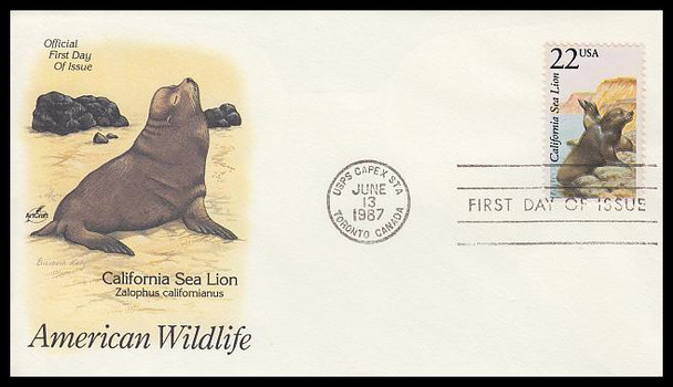 2286 - 2335 / 22c North American Wildlife Set of 50 Artcraft Color 1987 First Day Covers