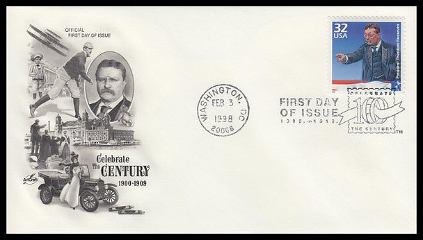 3182a-o / 32c Celebrate The Century ( CTC ) 1900s Set of 15 Artcraft 1998 FDCs