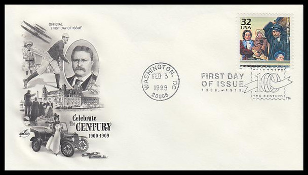 3182a-o / 32c Celebrate The Century ( CTC ) 1900s Set of 15 Artcraft 1998 FDCs