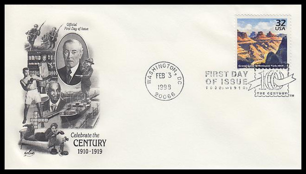 3183a-o / 32c Celebrate The Century ( CTC ) 1910s Set of 15 Artcraft 1998 FDCs