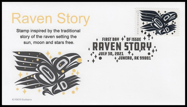 5620 / 55c Raven Story 2021 FDCO Exclusive First Day Cover