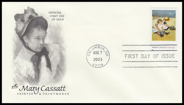 3804 - 3807 / 37c Mary Cassatt Paintings Set of 4 Artcraft 2003 First Day Covers